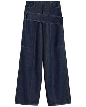 Sportmax Weite Aia Jeans mit Gürtel - Blau