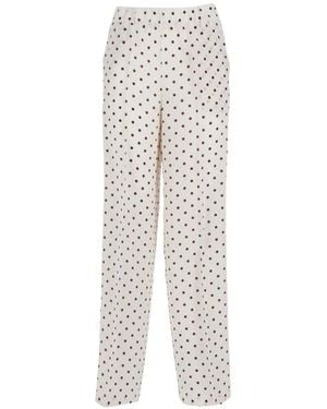 P.A.R.O.S.H. Polka Dot Trousers - White
