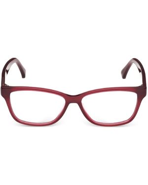 Max Mara Eyewear Rectangle-Frame Glasses - Red