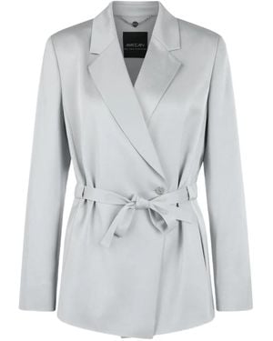 Marc Cain Belted Wrap-Around Blazer - Grey