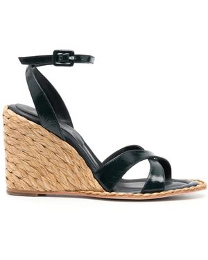 Paloma Barceló Ales 100Mm Leather Espadrilles - Blue