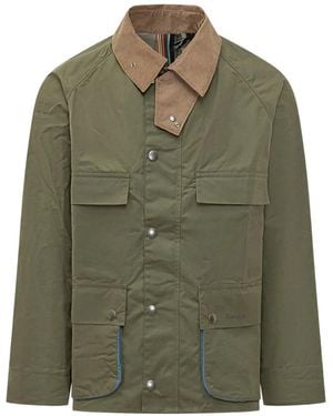 Barbour X Paul Smith Sugarlump Bedale Corduroy-Collar Jacket - Green