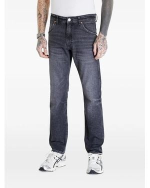 Wrangler Straight-Leg-Jeans Mit Logo-Patch - Blau