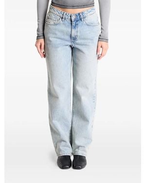 Guess Jean À Effet Délavé - Bleu