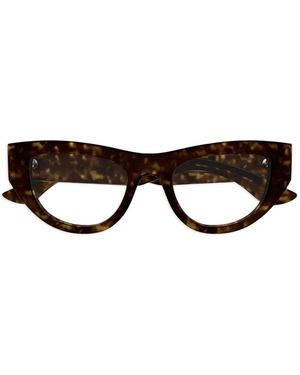 McQueen Occhiali Con Effetto Tartarugato - Marrone