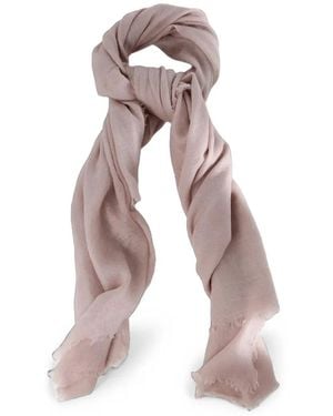 Frenckenberger Frayed-Edge Scarf - White