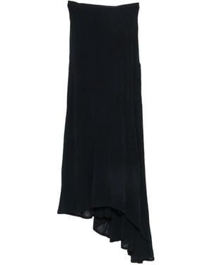 Marc Le Bihan Asymmetrische Rok Met Bloemen Jacquard - Zwart