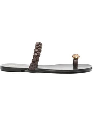 Lola Cruz Mona Embellished Flat Sandals - White