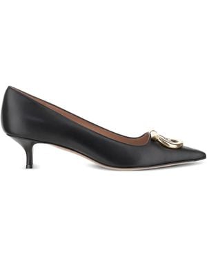 Ferragamo 40Mm Gancini Pointed-Toe Court Shoes - Black