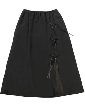 Simone Rocha Bow-embellished Skirt - ブラック