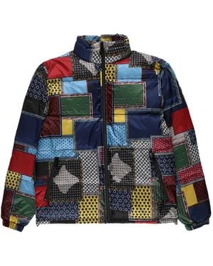 Stussy Patchwork Puffer Jacket - Blue