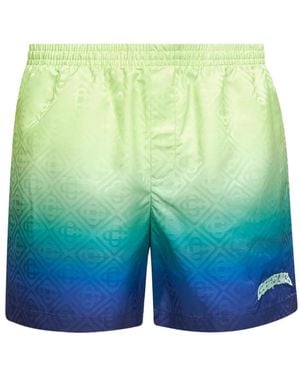 CASABLANCA モノグラム トランクス水着 - ブルー