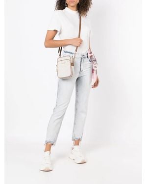 MICHAEL Michael Kors Monogram-Pattern Crossbody Bag - White