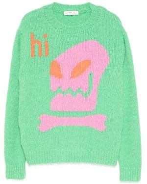 Walter Van Beirendonck Alien-Intarsia Jumper - Green