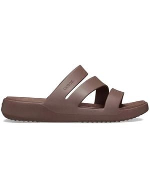 Crocs™ Getaway Strappy Triple-Strap Slippers - Brown