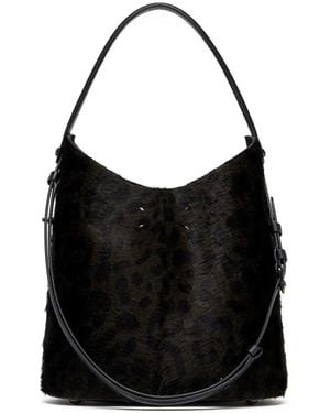 Maison Margiela Tote Bag Mit Leoparden-Print - Schwarz