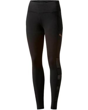 PUMA Sharp Shape Mesh-Panel Leggings - Black