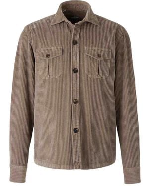 Vincenzo Di Ruggiero Button-Up Shirt Jacket - Brown