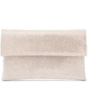 Twentyfourhaitch Nyalis Crystal-Embellished Clutch Bag - Natural