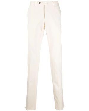 PT Torino Mid-Rise Straight-Leg Trousers - White