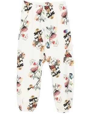 Undercover X Champion Floral-Print Track Trousers - White