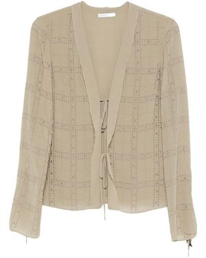 Patrizia Pepe Studded Top - Natural