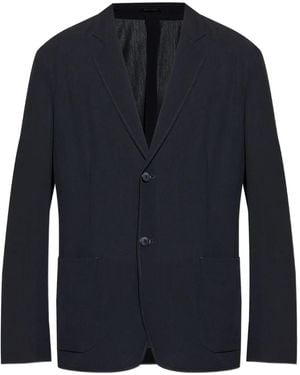 Giorgio Armani Three-Button Patch-Pocket Blazer - Blue