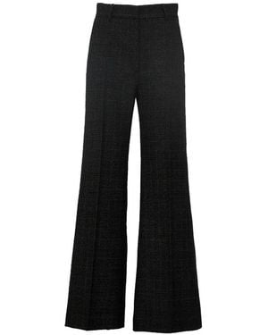 Weekend by Maxmara Check-Pattern Trousers - Black