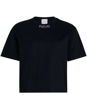 Patou T-Shirt Con Ricamo - Nero