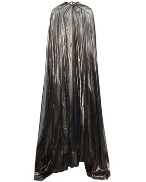 Maria Lucia Hohan Celestina Sheer Metallic-Effect Cape - White