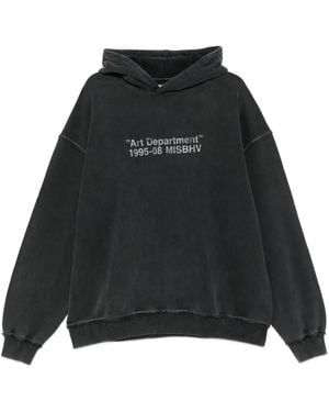 MISBHV Frayed-Hem Hoodie - Black