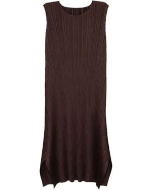 Pleats Please Issey Miyake Abito Mc-July - Marrone
