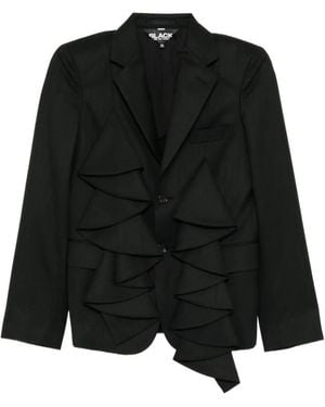 COMME DES GARÇON BLACK Folded-Front Blazer - Black