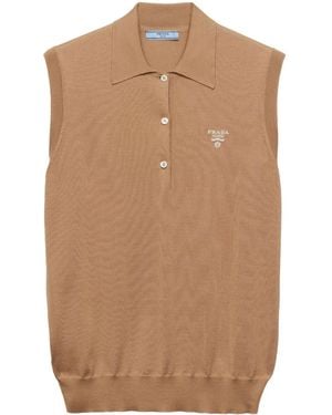 Prada Sleeveless Top - Brown