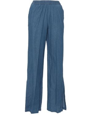Aspesi Elastic-Waist Split-Hem Jeans - Blue