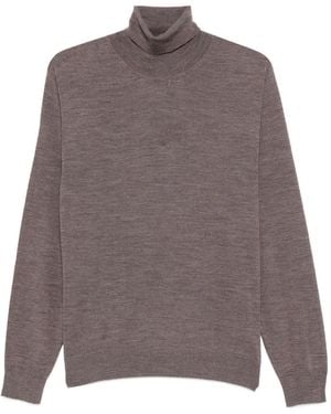 Canali Roll-Neck Sweater - Brown