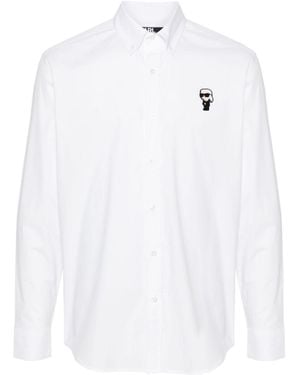 Karl Lagerfeld Ikonik Karl-Patch Shirt - White