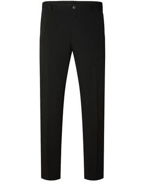 SELECTED Button-Fastening Trousers - Black