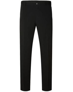 SELECTED Button-Fastening Trousers - Black