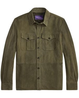 Ralph Lauren Button-fastening Suede Shirt Jacket - グリーン