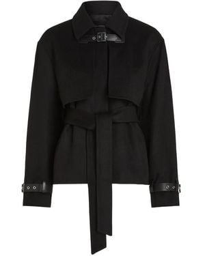 Karl Lagerfeld Belted-waist Jacket - Black