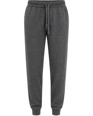 Franzese Collection Knit Wool Track Pants - Gray
