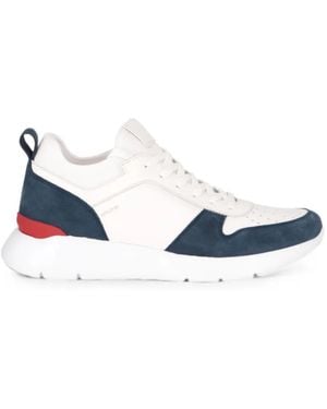 Isaia Amalfi 01 Panelled Trainers - White