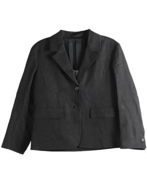 Margaret Howell Notch-Lapel Flap-Pocket Jacket - Black
