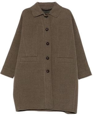 Max Mara Apotema Pocket Button Coat - Natural