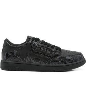 Amiri Skeltop Snakeskin-Effect Trainers - Black