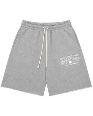 DENIM TEARS Short À Logo Imprimé - Grey