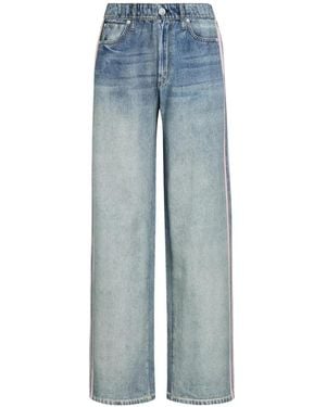 Rag & Bone Miramar Side-Stripe Wide-Leg Jeans - Blue