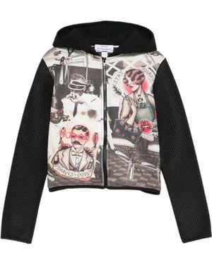 The Artistylist Graphic-Print Hooded Jacket - Black