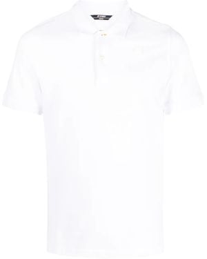 K-Way Logo-Patch Polo Shirt - White